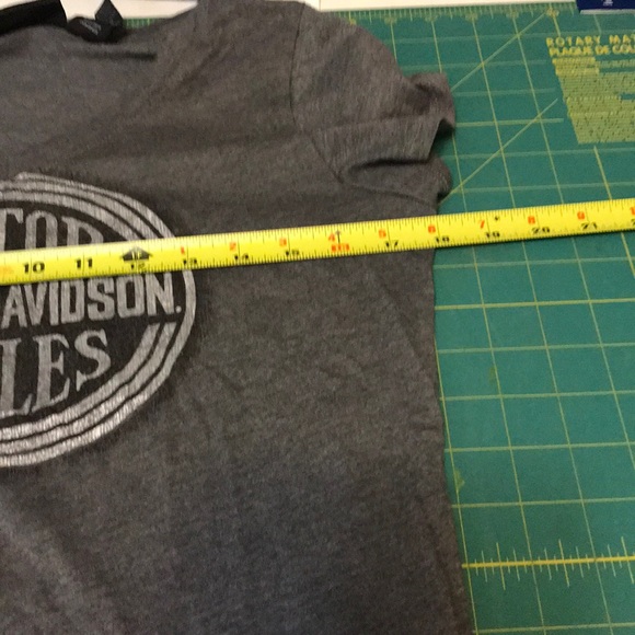 Gray vneck Harley Davidson T-shirt - Picture 3 of 5